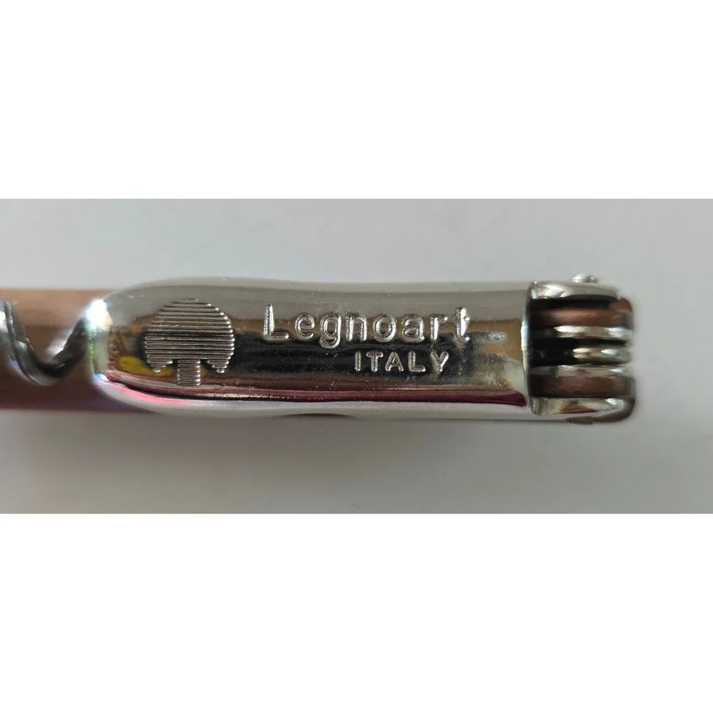 Legnoart Italy Wood‎ Handle Sommelier Corkscrew Wine Opener with Foil Cutter